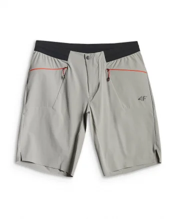 Pantaloni scurti trekking barbati,  uscare rapida, elasticitate, gri, material tehnic