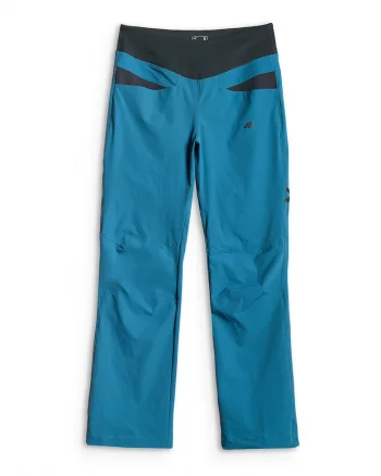 Pantaloni sport dama,  trekking, uscare rapida, turcoaz, material elastic