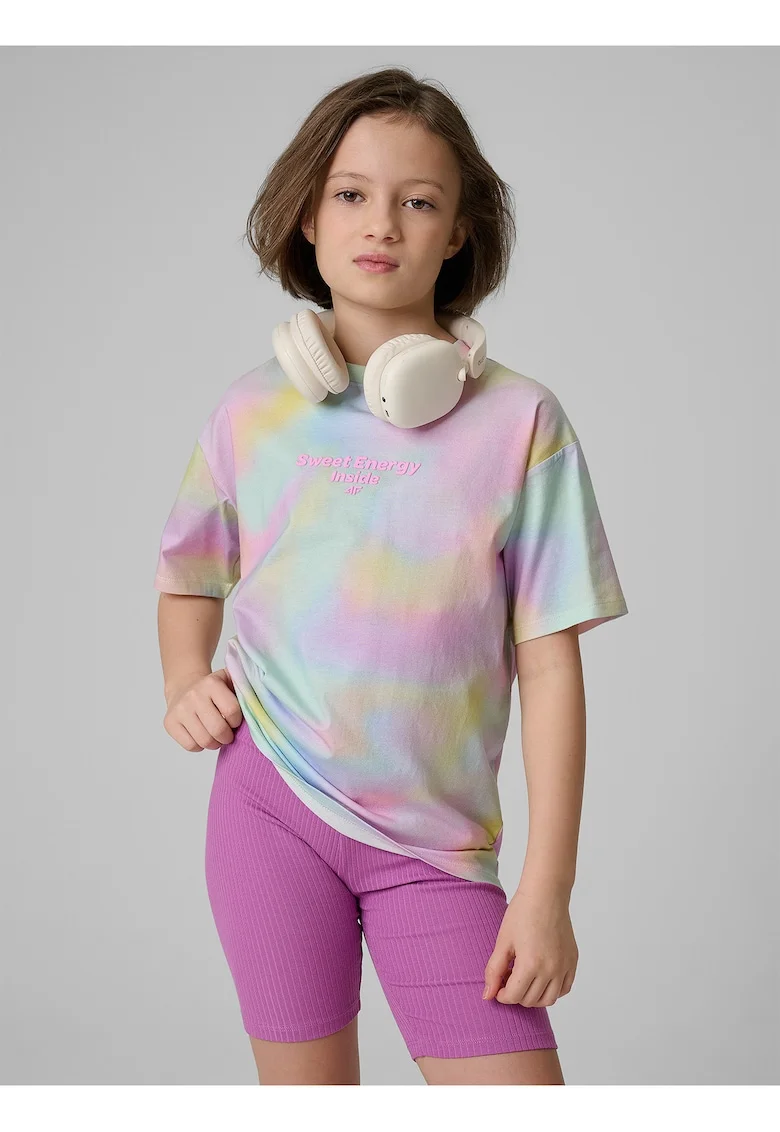 Tricou sport copii,  multicolor, bumbac, croiala lejera