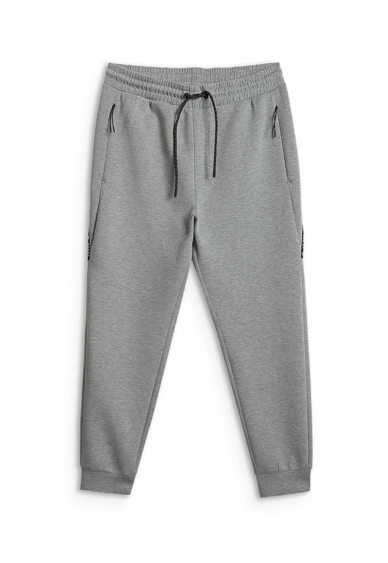 Pantaloni sport barbati,  jogger gri, bumbac
