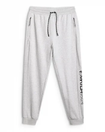 Pantaloni sport barbati  jogger, gri, bumbac,