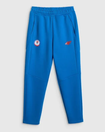 Pantaloni sport dama,  jogger, albastri, tesatura tip trening, fara captuseala,