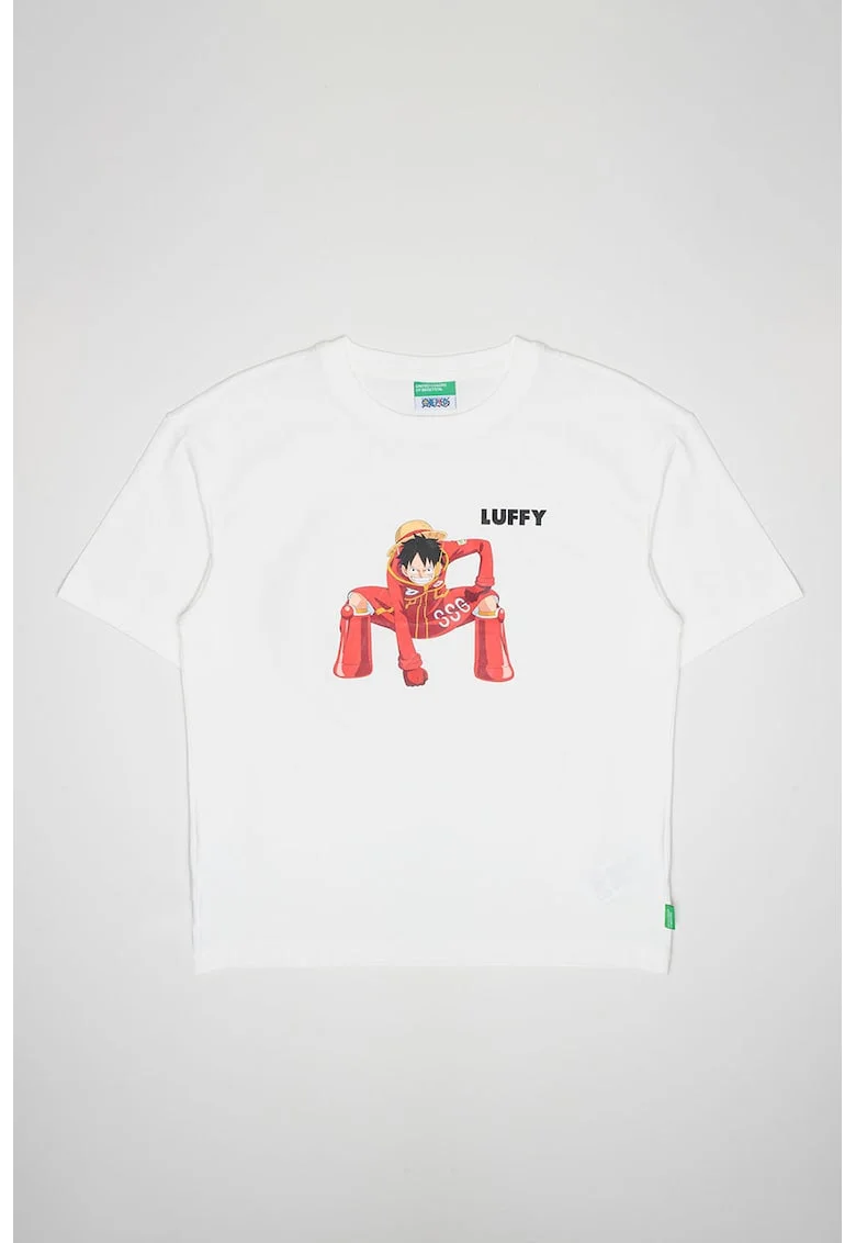 Tricou din bumbac cu model grafic, Rosu/Alb