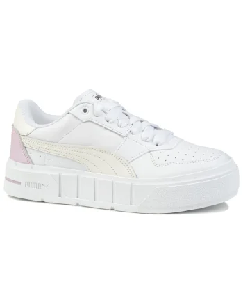 Pantofi sport dama  Cali, piele naturala, alb, stil clasic, confortabili