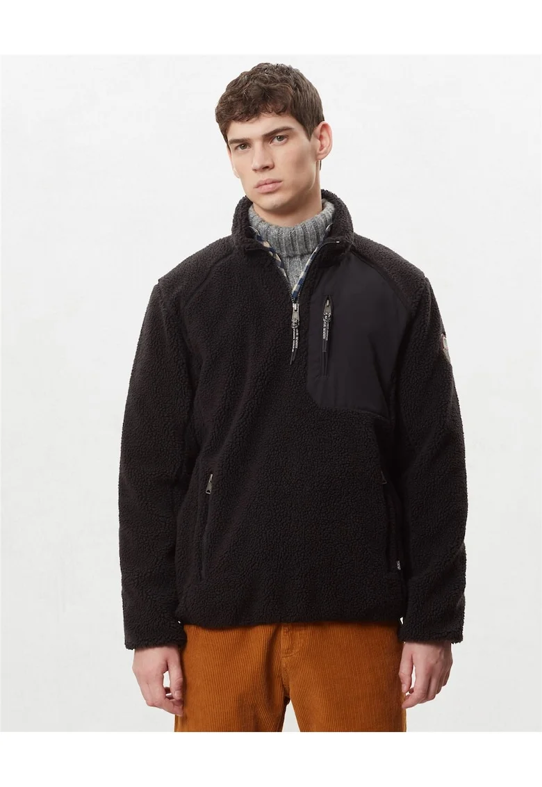 Bluzon fleece cu detaliu logo,