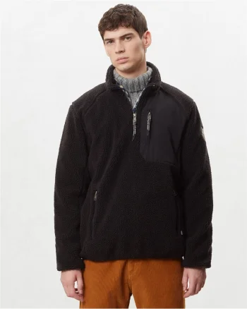 Bluzon fleece cu detaliu logo,