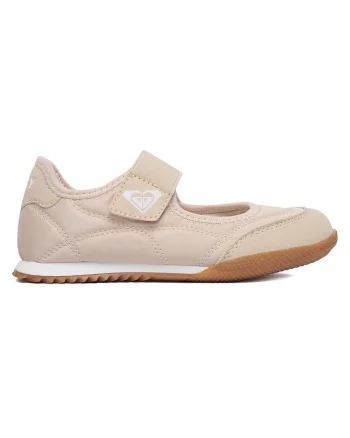 Pantofi sport copii,  bej, material textil, sistem inchidere velcro