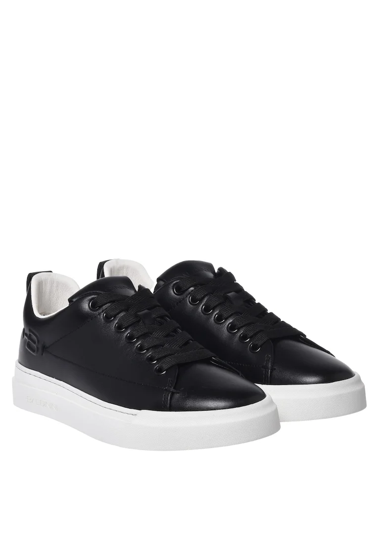 Pantofi sport uni de piele, Negru
