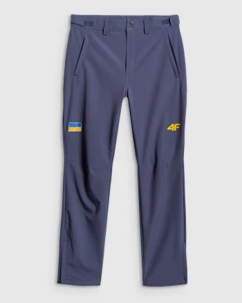 Pantaloni sport barbati,  Milano-Cortina/Ucraina, softshell, bleumarin