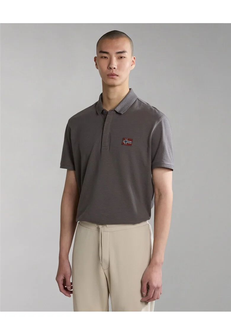 Tricou slim fit din bumbac piqué Ebea,