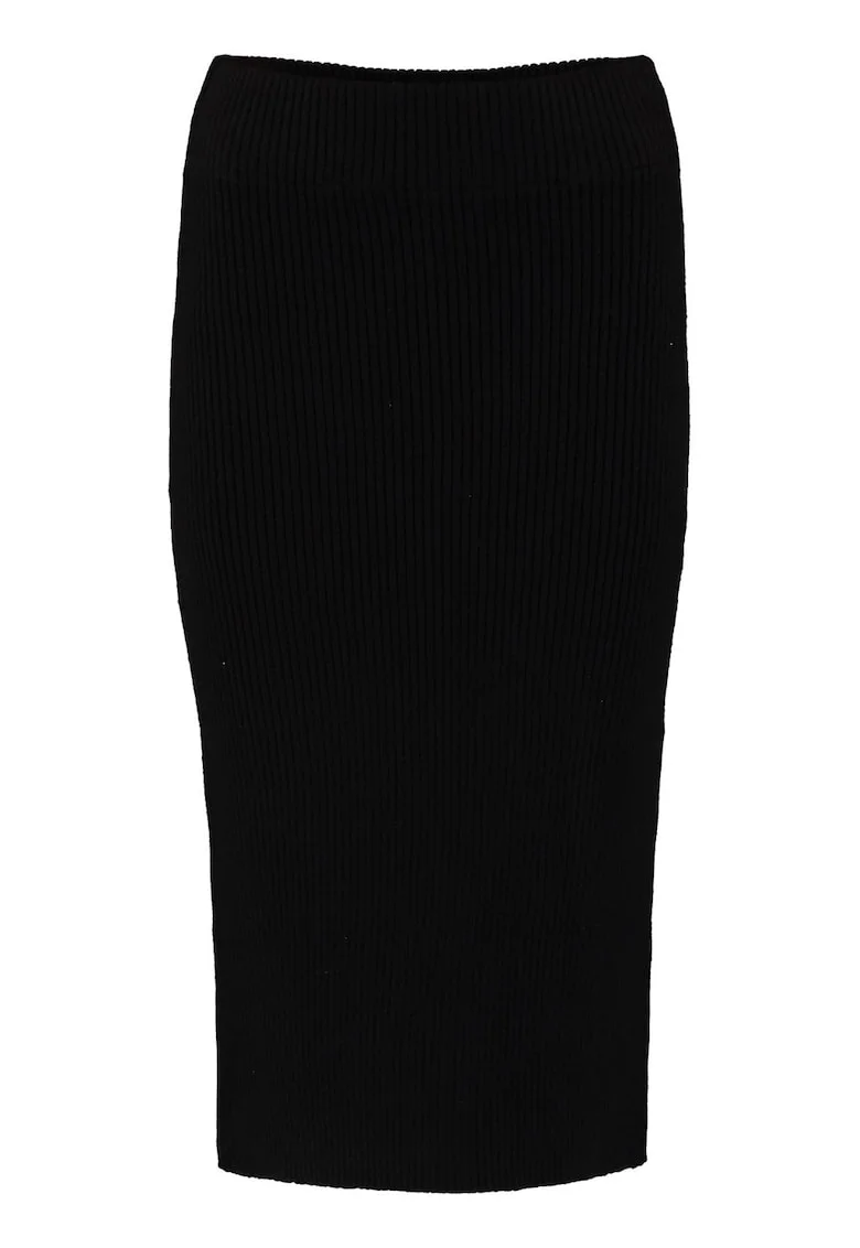 Rochie midi striata, Negru