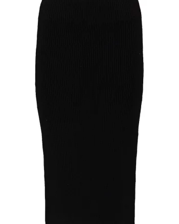 Rochie midi striata, Negru