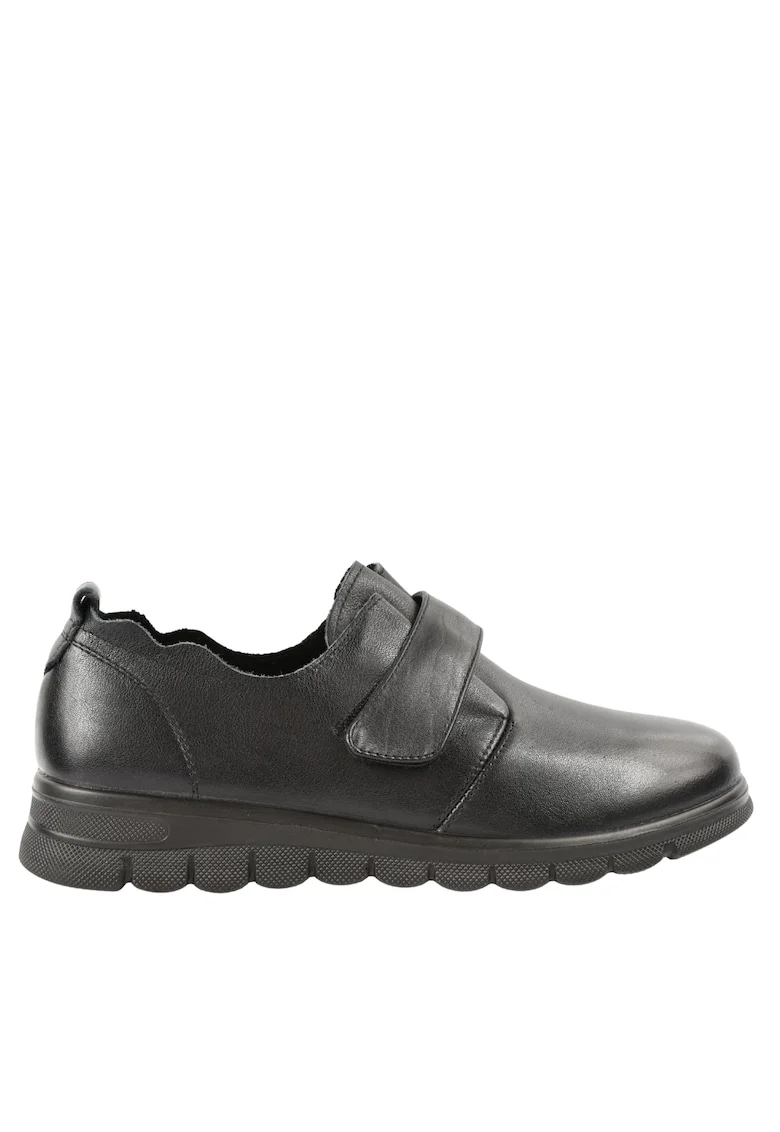 Pantofi casual, dama,  251074 negru, piele naturala, Negru