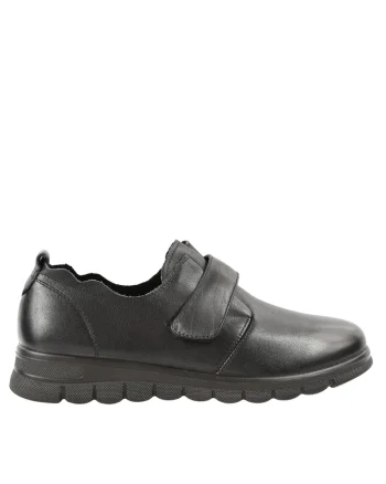 Pantofi casual, dama,  251074 negru, piele naturala, Negru