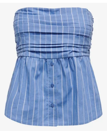 Top din bumbac organic cu dungi Esie,