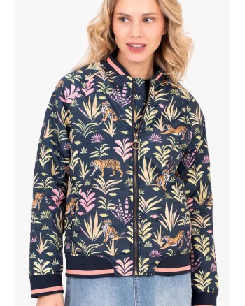Geaca bomber cu imprimeu floral
