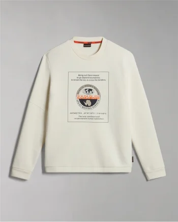 Bluza de trening cu manecile cazute si imprimeu text Argus,