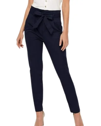 Pantaloni chino Meva cu talie inalta,