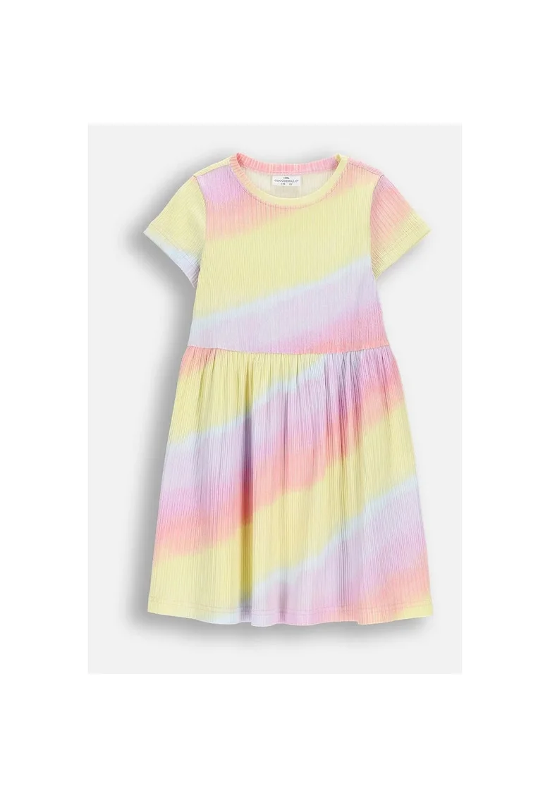 Rochie  Maneci Scurte, Multicolor