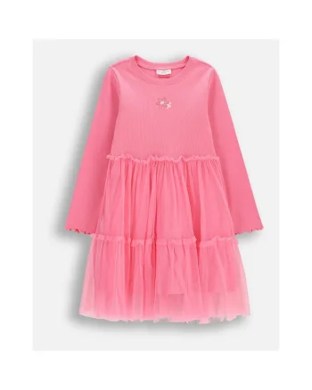 Rochie  roz, maneci lungi, Roz