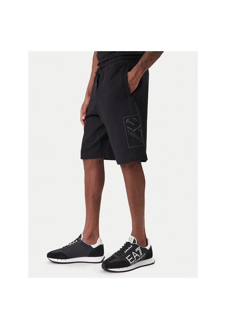 Pantaloni scurti sport Barbat,  bumbac, negru
