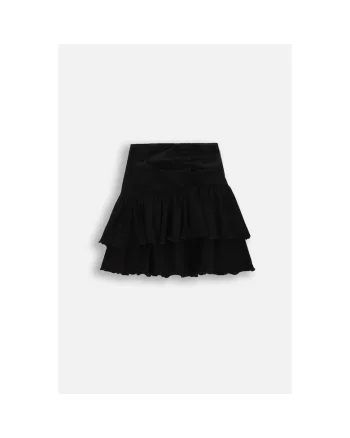 Fusta  bumbac, neagra, pentru fete