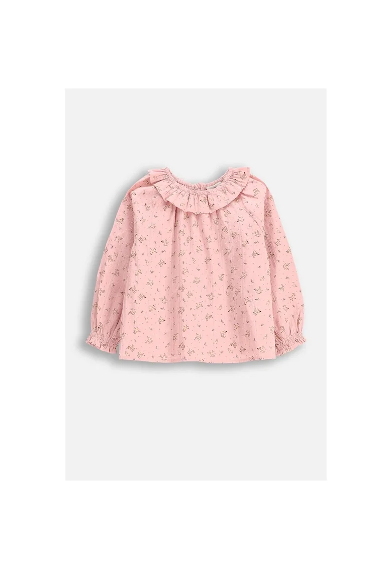 Bluza copii,  design floral, roz pudrat, bumbac, pentru fete