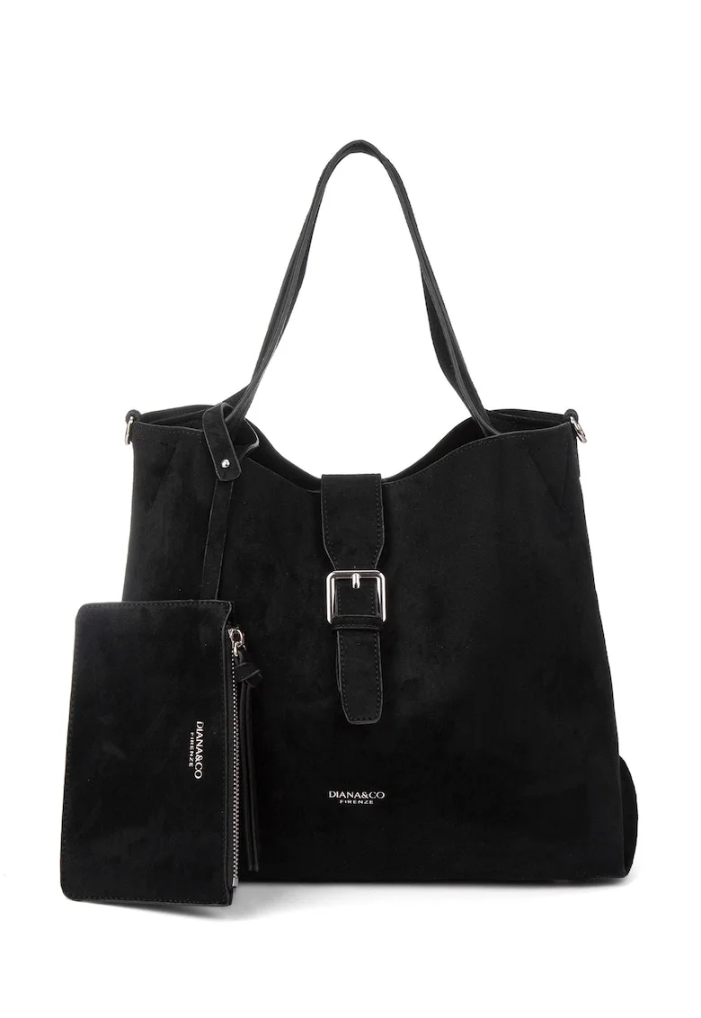 Geanta tote cu etui Valoria Nova, Negru