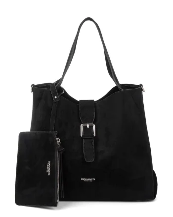 Geanta tote cu etui Valoria Nova, Negru