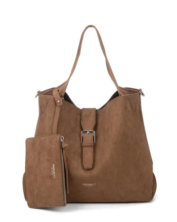 Geanta tote cu etui Valoria Nova, Caramel