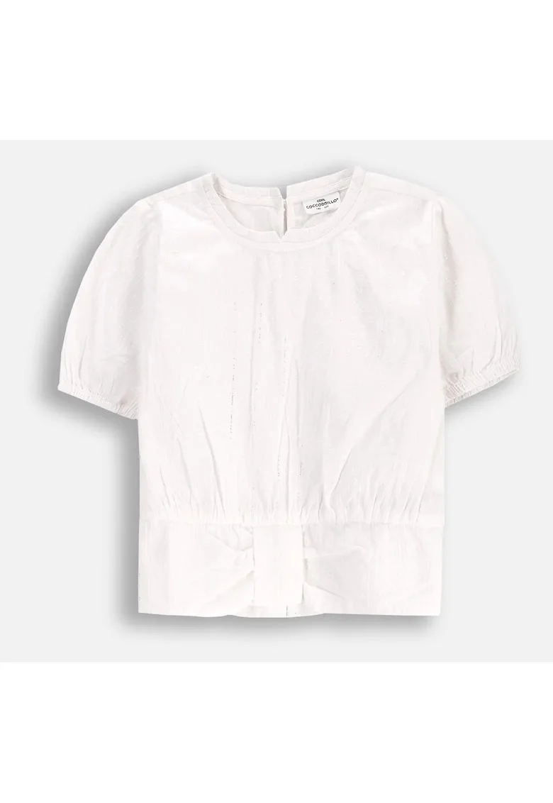 Bluza copii,  hanorac scurt, elegant, alb, bumbac
