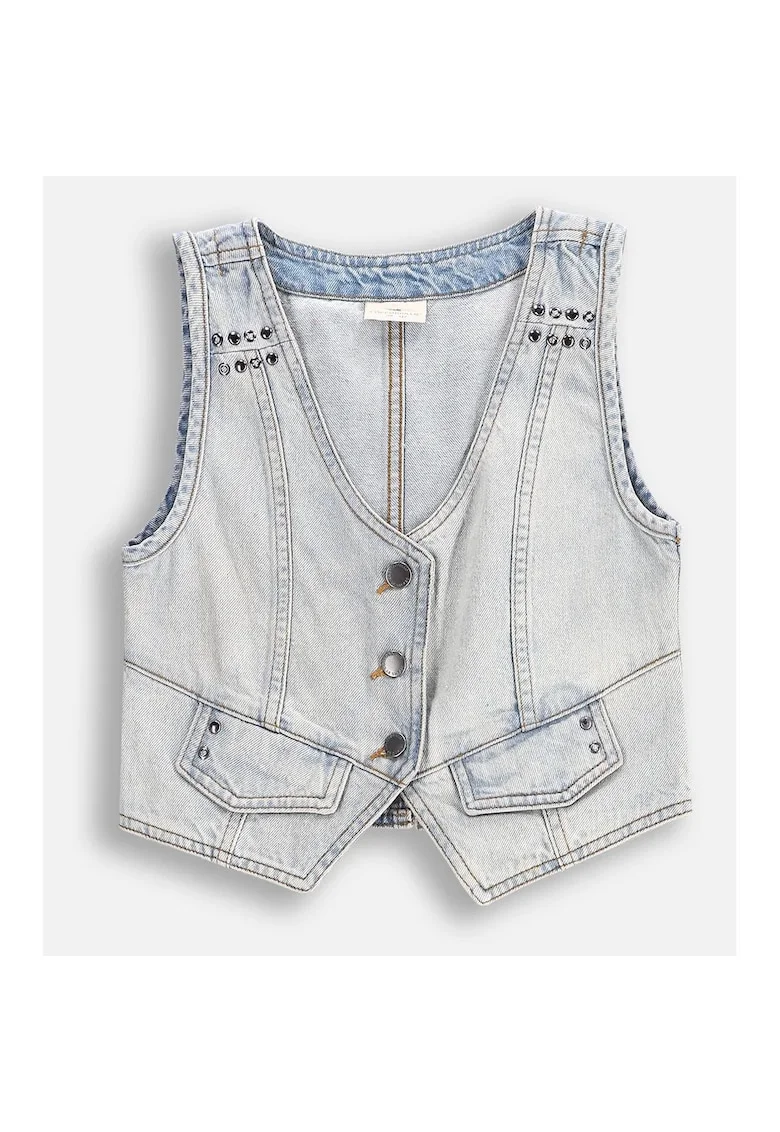 Vesta din denim  WC5178201JCG-019, bumbac, gri