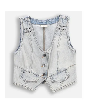 Vesta din denim  WC5178201JCG-019, bumbac, gri