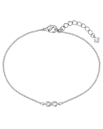 Bratara cu talisman cu simbolul infinitului, Argintiu