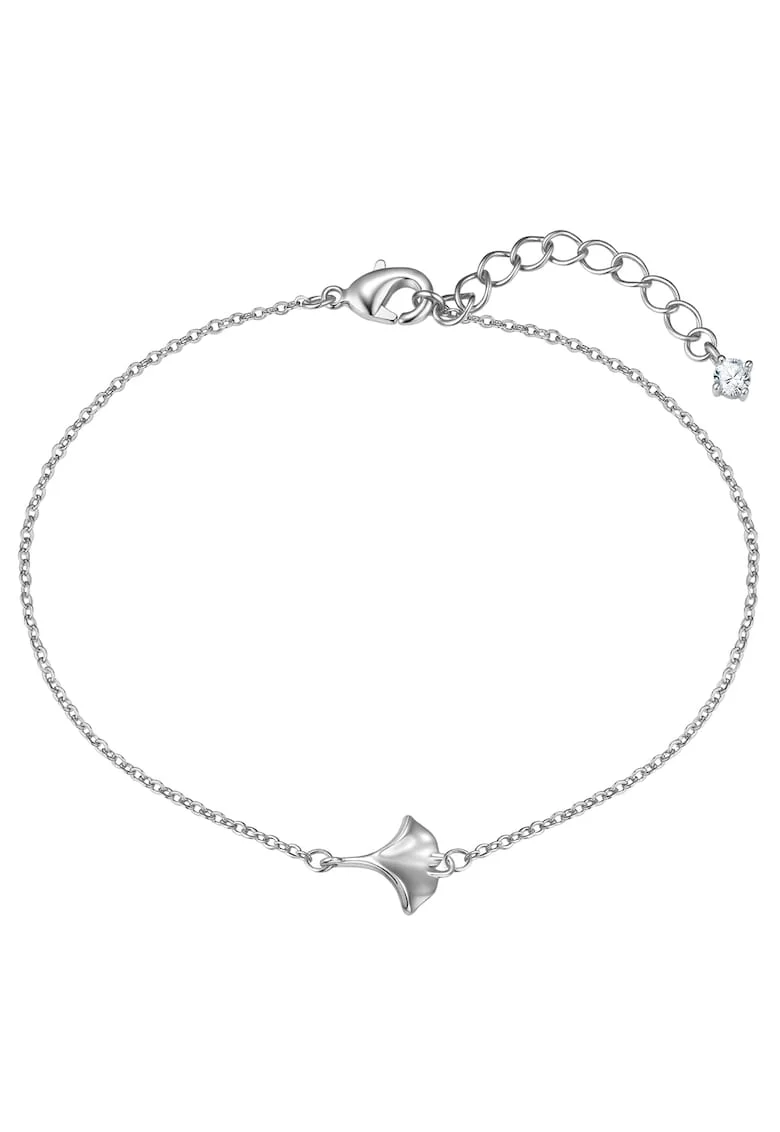 Bratara placata cu rodiu si decorata cu talisman si zirconia, Argintiu