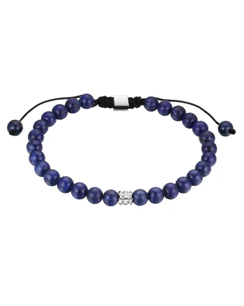 Bratara cu lapis lazuli, Argintiu