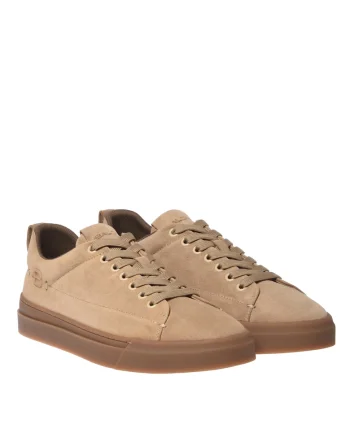 Pantofi sport uni de piele, Bej