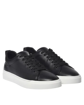 Pantofi sport low-cut de piele, Negru