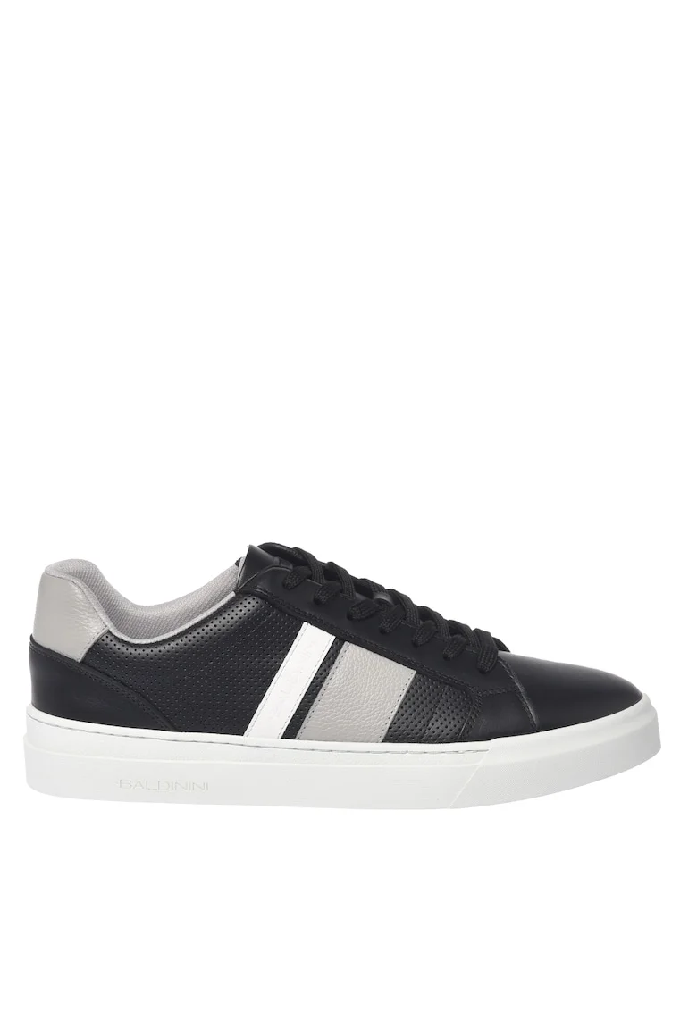 Pantofi sport low-cut de piele, Negru