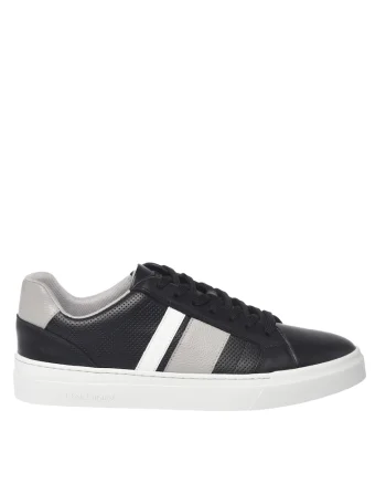 Pantofi sport low-cut de piele, Negru