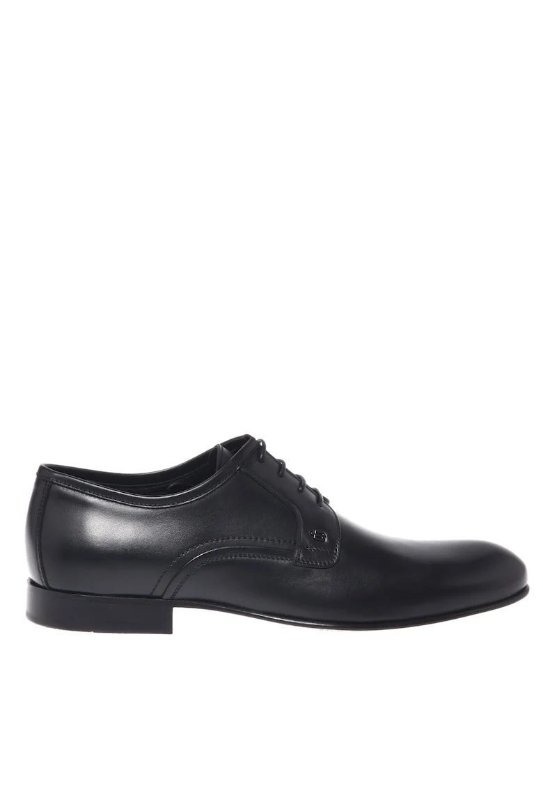Pantofi de piele cu sireturi, Negru