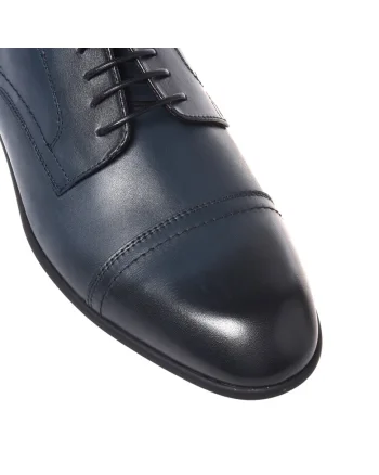 Pantofi derby de piele cu sireturi, Albastru