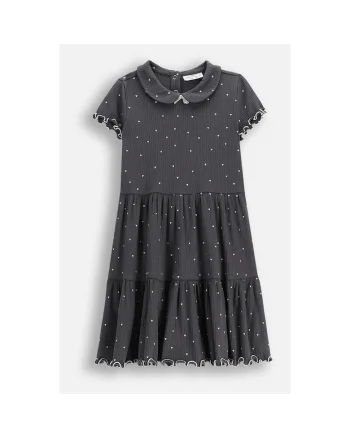 Rochie  cu guler, pentru fetefewqg, Negru