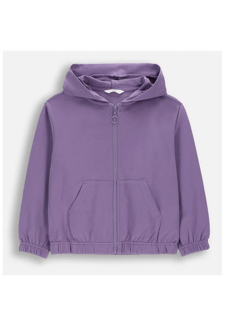 Hanorac  pentru fete, violet, cu gluga, din bumbac, Violet