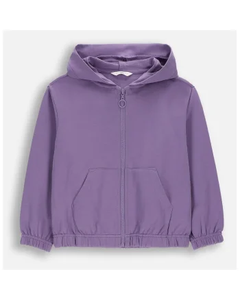 Hanorac  pentru fete, violet, cu gluga, din bumbac, Violet