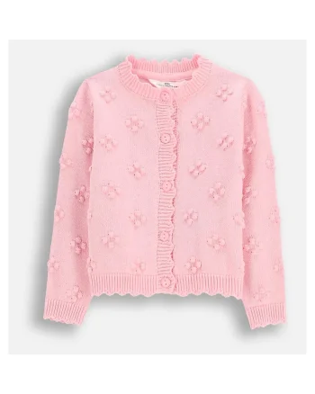 Cardigan cu nasturi, Roz pudrat