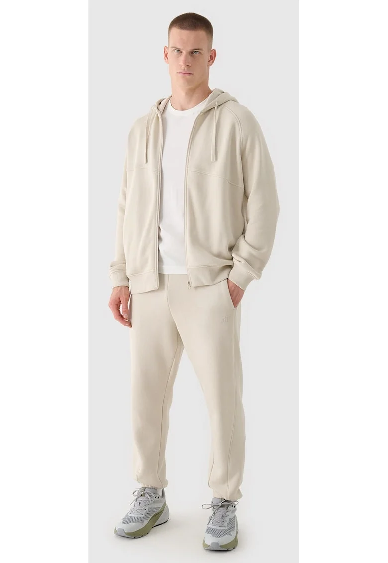 Pantaloni Jogger Oversize Barbati  100% Bumbac - Culoare Crem, Sportstyle - Confort si Durabilitate