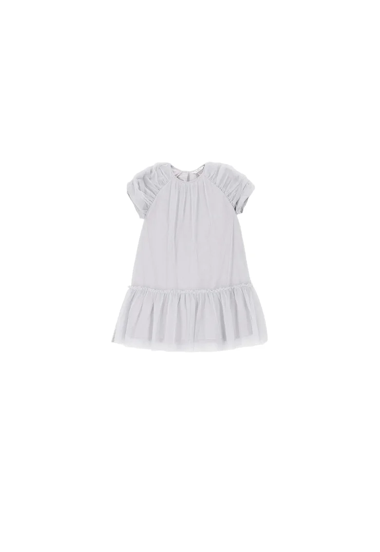 Rochie fetite, din tul,  gri