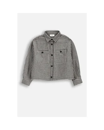 Jacheta-camasa cu imprimeu gingham
