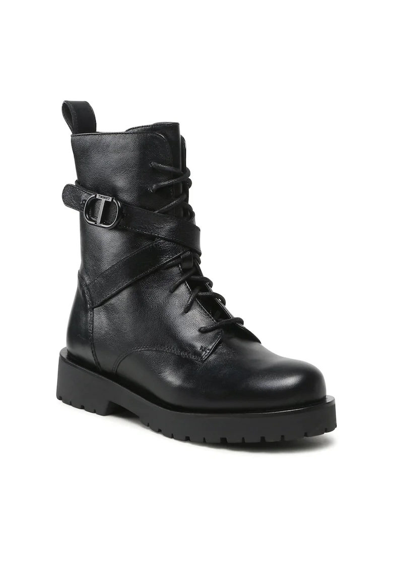 Ghete dama  piele naturala, negru,